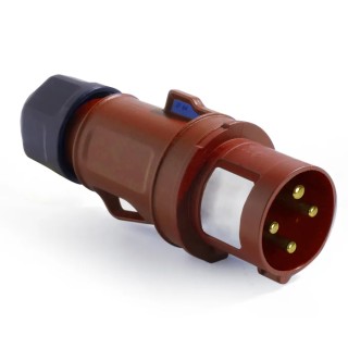 RS PRO Industrial Power Connector 4P Red Cable Mount Straight 32A 380V IP54 IP54