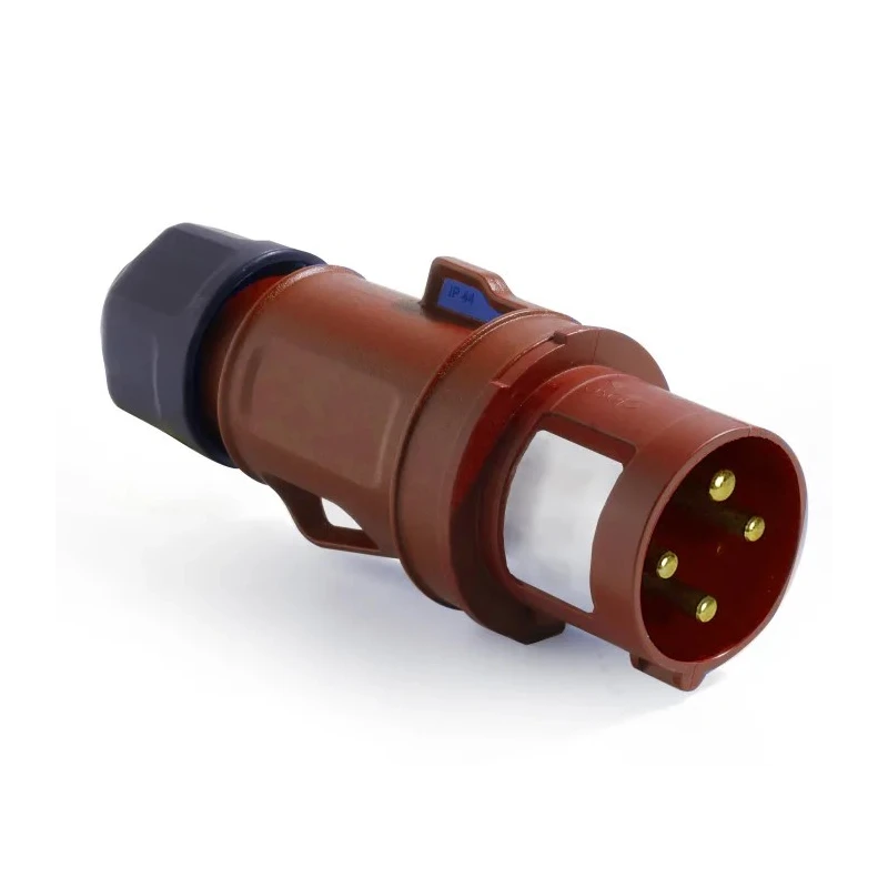 RS PRO Industrial Power Connector 4P Red Cable Mount Straight 32A 380V IP54 IP54