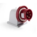 RS PRO Industrial Power Connector Red Wall Mount Straight 32A 380, 415V IP67 IP67