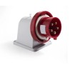 RS PRO Industrial Power Connector Red Wall Mount Straight 32A 380, 415V IP67 IP67