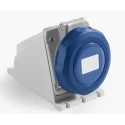 RS PRO Industrial Power Connector, Rated at 32A, 250V, IP67 Waterproof Blue, Wall Mount 2P+T IP67
