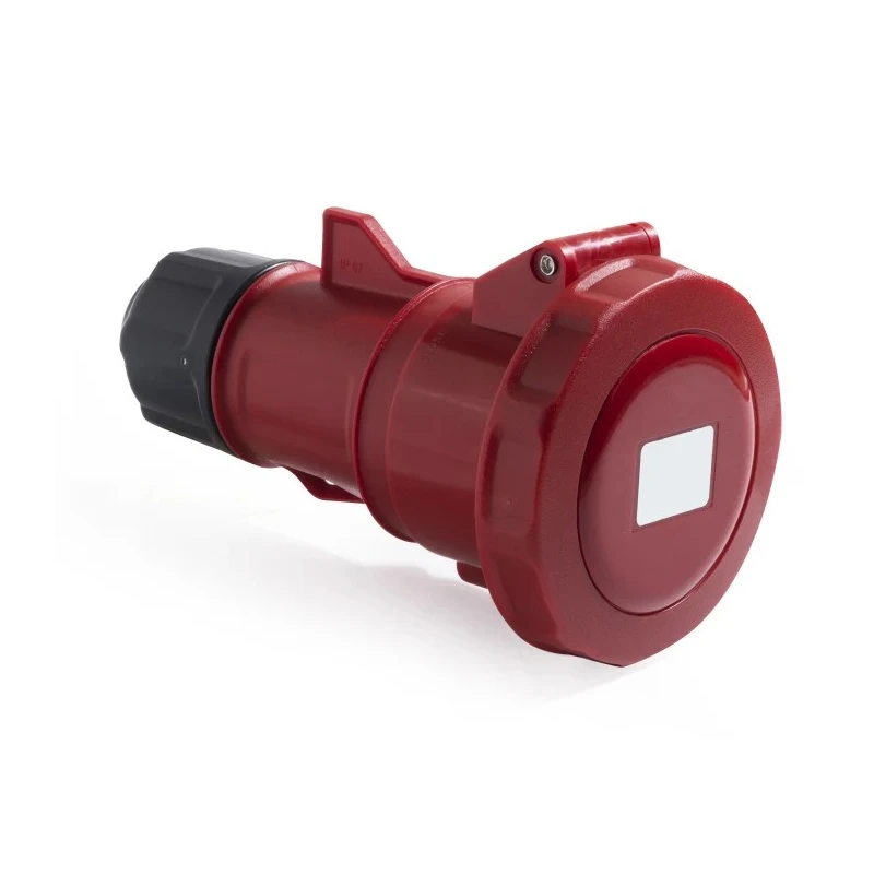 RS PRO Industrial Power Connector 3P+N+PE 16A 415V IP67 Red Cable Mount IP67
