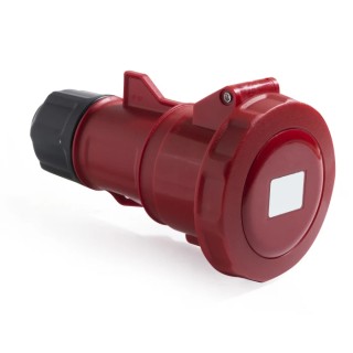 RS PRO Industrial Power Connector Cable Mount 32A 415V IP67 Red 3P+T IP67