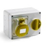 RS PRO Industrial Power Connector 2P+T 32A 110V IP44 Yellow Wall Mount IP44