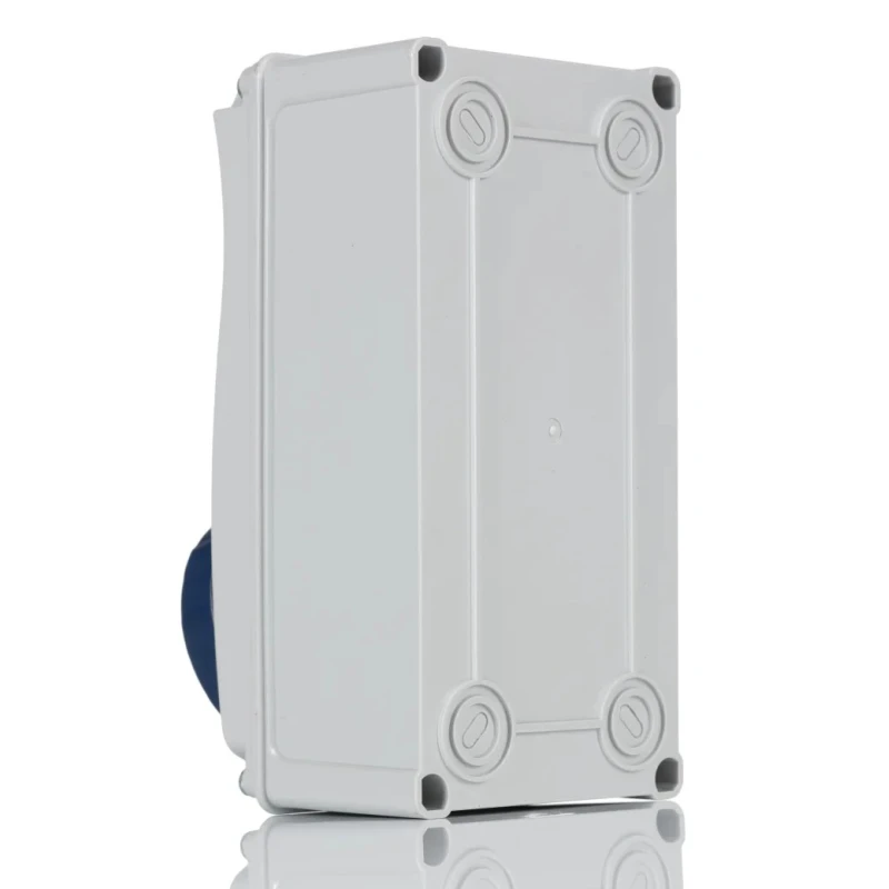 RS PRO Industrial Power Connector 16A 230V IP67 Blue Wall Mount 2P+T IP67