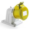 RS PRO Industrial Power Connector Panel Mount Yellow 32A 130V IP44 2P+T IP44