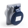 RS PRO Industrial Power Connector Panel Mount 16A 250V IP44 Blue 2P+T IP44