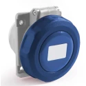 RS PRO Industrial Power Connector Blue 16A 250V IP67 Panel Mount Screw Terminal 2P+T IP67