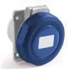 RS PRO Industrial Power Connector Blue 16A 250V IP67 Panel Mount Screw Terminal 2P+T IP67