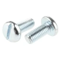 RS PRO Slot Pan Steel Machine Screw M5 Thread 12 mm Length Passivated Zinc Plated 560-063