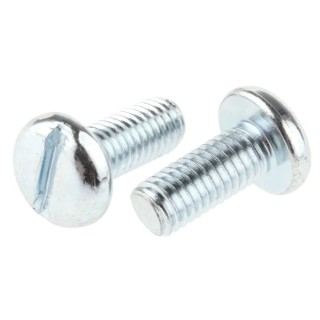 RS PRO Slot Pan Steel Machine Screw M5 Thread 12 mm Length Passivated Zinc Plated 560-063