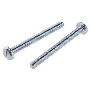 RS PRO Slot Pan Steel Machine Screw M4 Thread 40 mm Length Passivated Zinc Plated 560-041