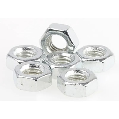 RS PRO Bright Zinc Steel Hex Nut Size M3.5 DIN 934 Model 560-300