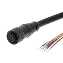 Omron Sensor Actuator Cable M12 Connector, 10 m, 24V, PVC Jacketed, IP67/IP69K D40ML-CBL-M12-10M