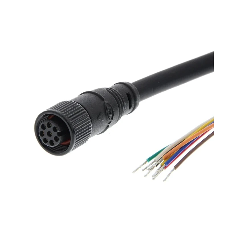 Omron Sensor Actuator Cable M12 Connector, 10 m, 24V, PVC Jacketed, IP67/IP69K D40ML-CBL-M12-10M