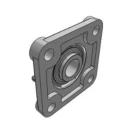 SKF 4 Hole Cylindrical Flange Bearing Unit Cast Iron, 22.25 mm ID, 95mm Length, Set Screw Locking UCF 205-14
