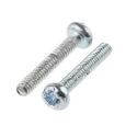RS PRO Pan Head Bright Zinc Plated Steel Cross Drive Machine Screw M2 Thread 12 mm Length 560-546