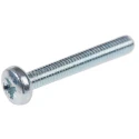 RS PRO Pozidriv Pan Steel Machine Screw M3 Thread 20 mm Length Passivated Zinc Plated 560-625