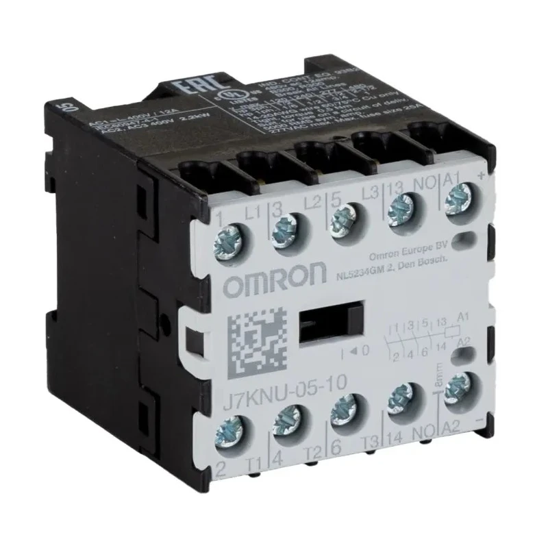 Omron Contactor 24V Coil Voltage, 3-Pole, 5 A Contact Current, 2.2 kW Power Rating J7KNU