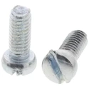 RS PRO Steel Slot Pan Head Machine Screw M2.5 Thread 6 mm Length Passivated Zinc Plated 560-726