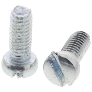 RS PRO Steel Slot Pan Head Machine Screw M2.5 Thread 6 mm Length Passivated Zinc Plated 560-726