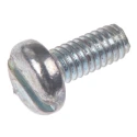 RS PRO Steel Slot Pan Head Machine Screw M2.5 Thread 6 mm Length Passivated Zinc Plated 560-726