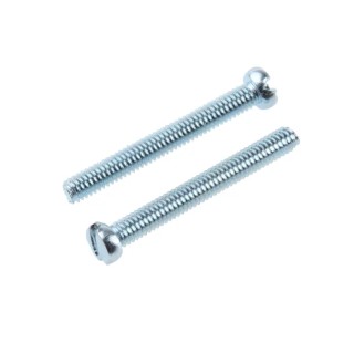 RS PRO Slotted Pan Head Steel Machine Screw 20 mm Length M2.5 Thread DIN 85 Bright Zinc Plated 560-748