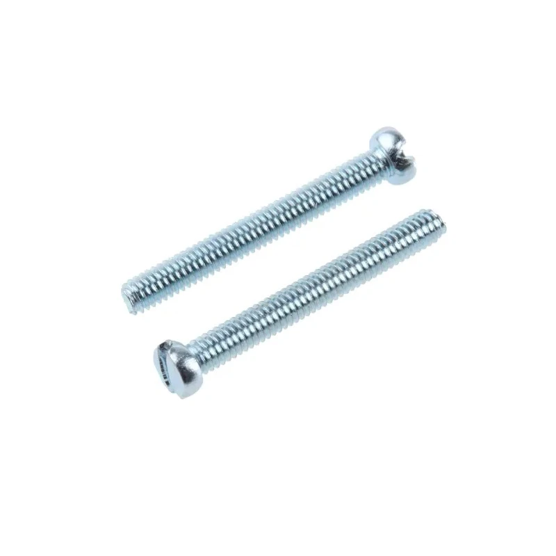 RS PRO Slotted Pan Head Steel Machine Screw 20 mm Length M2.5 Thread DIN 85 Bright Zinc Plated 560-748
