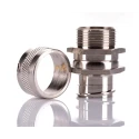 RS PRO Nickel-Plated Brass Conduit Fitting, 25 mm Nominal Size, M25 Thread, Silver, IP54 Rating 214-9562