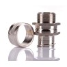 RS PRO Nickel-Plated Brass Conduit Fitting, 25 mm Nominal Size, M25 Thread, Silver, IP54 Rating 214-9562