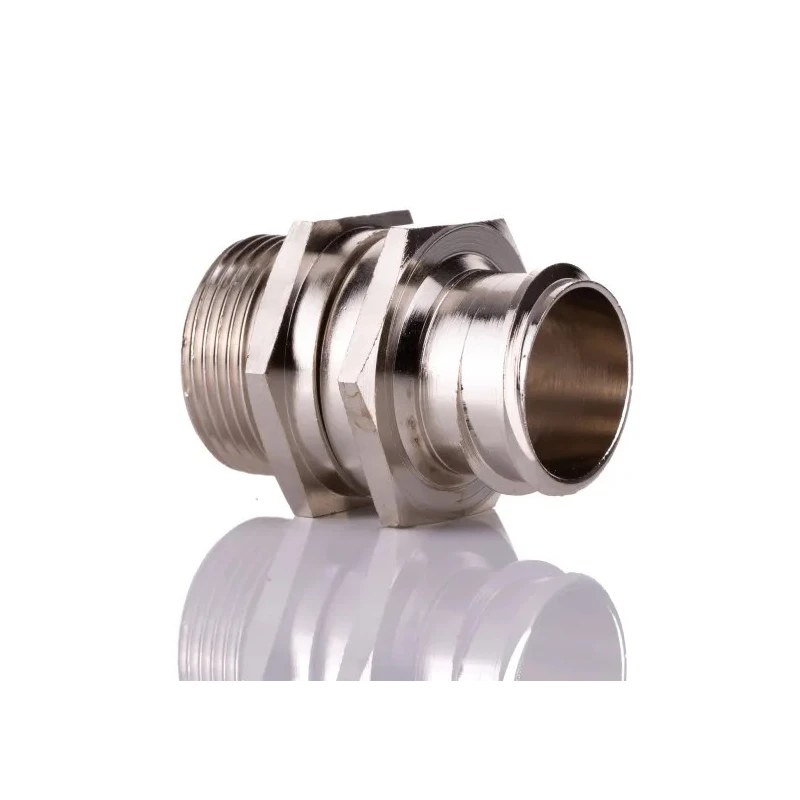 RS PRO Nickel-Plated Brass Conduit Fitting, 25 mm Nominal Size, M25 Thread, Silver, IP54 Rating 214-9562