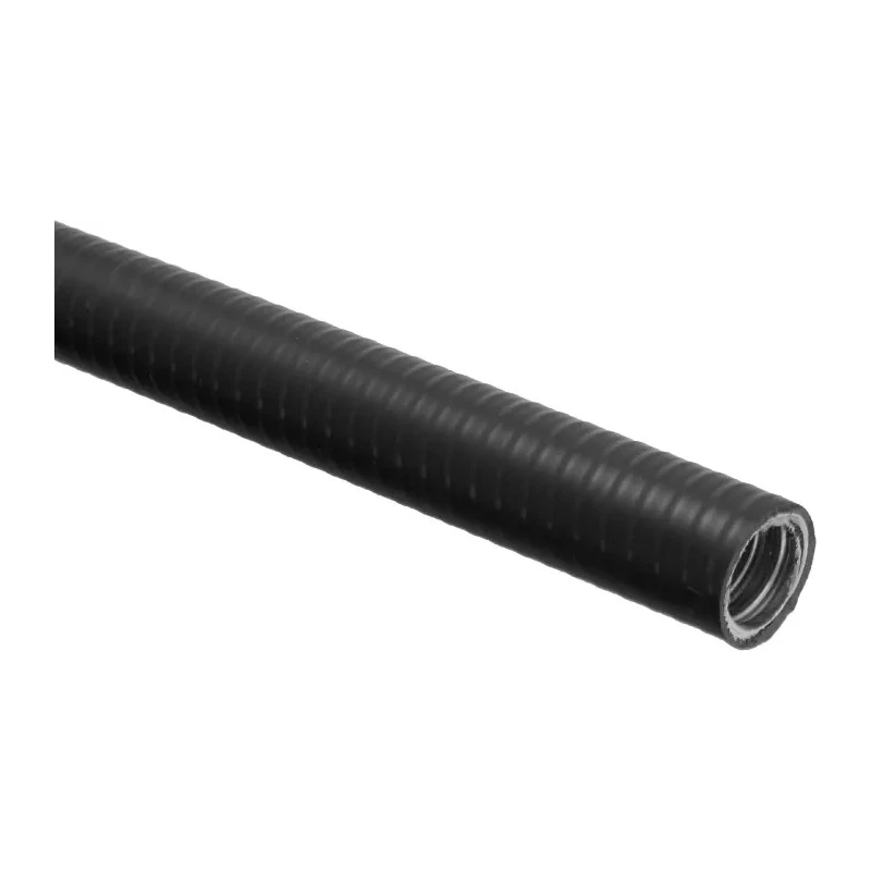 RS PRO Galvanised Steel Flexible Conduit 16 mm Nominal Diameter, Polyvinyl Chloride Coating, Black, 50 m Length 214-9565