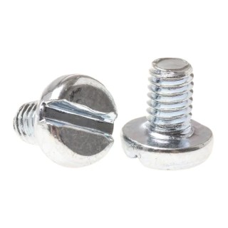 RS PRO Slot Pan Steel Machine Screw 6 mm M4 Passivated Zinc Plated 560-849