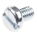 RS PRO Slot Pan Steel Machine Screw 6 mm M4 Passivated Zinc Plated 560-849