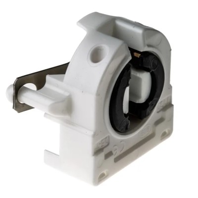 BJB Fluorescent Lamp Holder T8, T12 Wall Mount Snap-Fit Polycarbonate 500V 660W - 26.422.1113.50