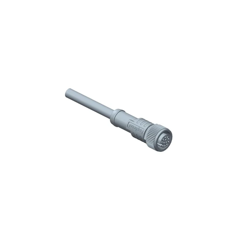 Amphenol Industrial Sensor Actuator Cable Female 17 Way M12 A Coded Polyurethane Jacket 1 m M12A-17BFFM-SL8B01