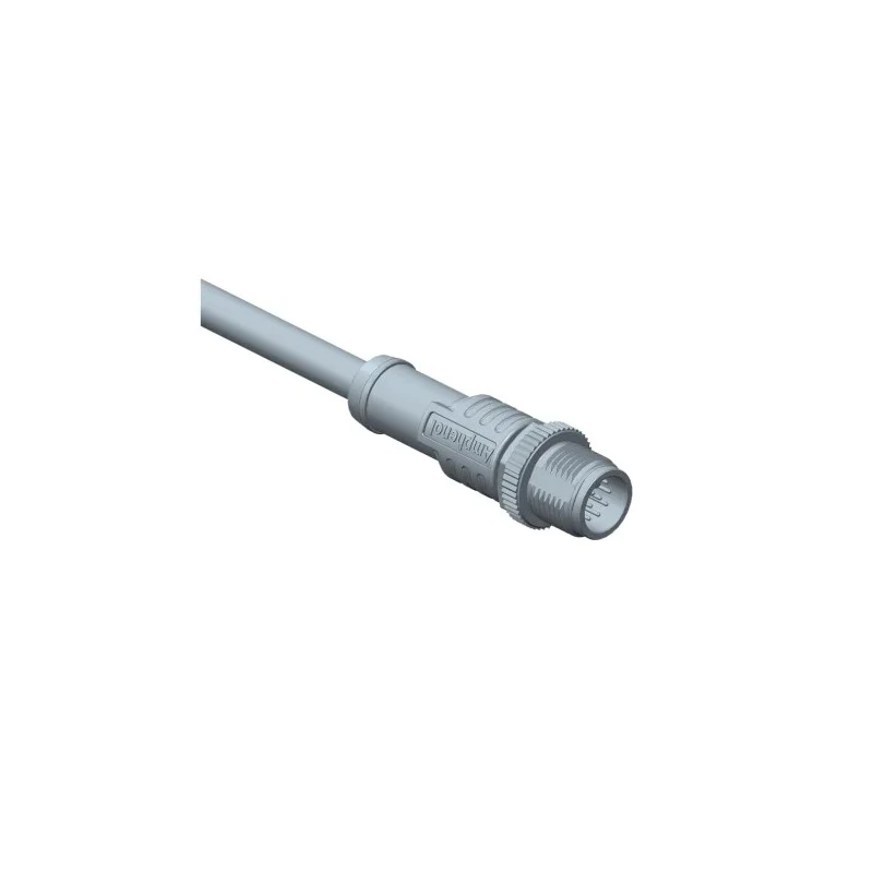 Amphenol Industrial Male 17 Way M12 to Unterminated Sensor Actuator Cable 1 m M12A-17BMMM-SL8D01