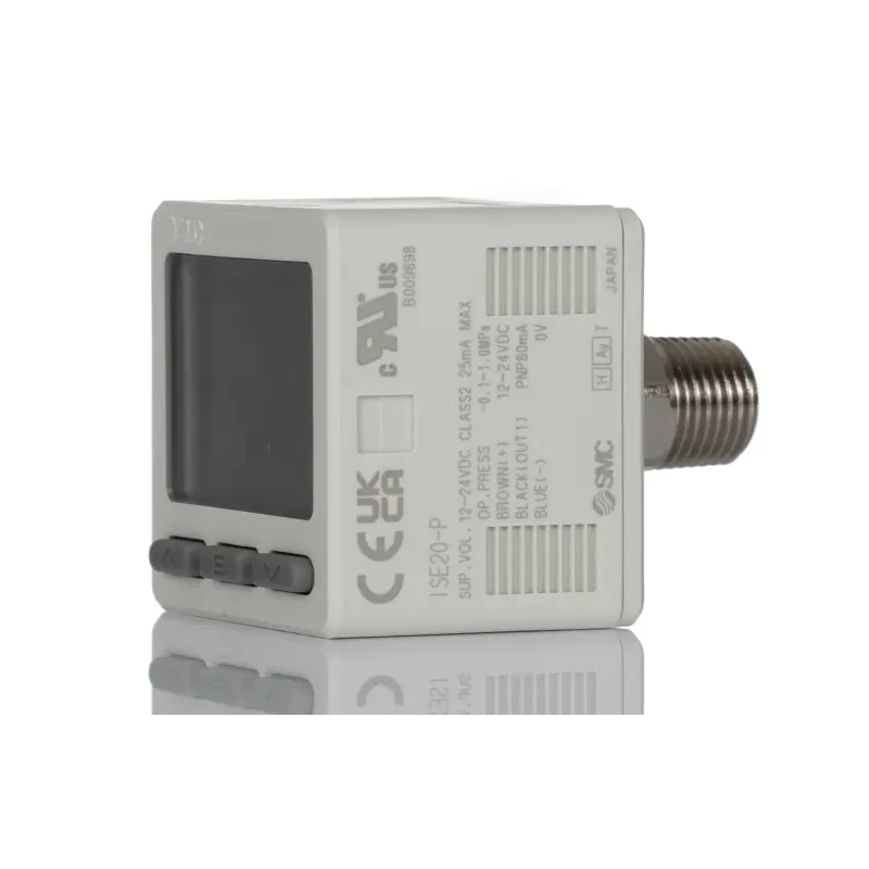 SMC Pneumatic Pressure Sensor Panel Mount 24V 10 bar IP40 Maximum 50°C Temperature 
