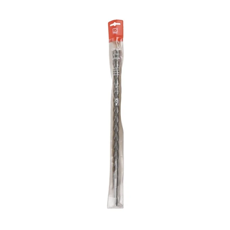 RS PRO Carbide Tip Hammer Drill Bit 18 mm Diameter, 450 mm Overall Length SDS Shank Blackened Finish 562-393