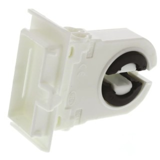 BJB Fluorescent Lamp Holder T8, T12 Wall Mount Snap-Fit Polycarbonate 500V 660W 26.308.1125.50