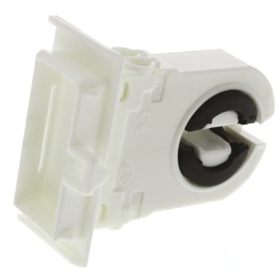 BJB Fluorescent Lamp Holder T8, T12 Wall Mount Snap-Fit Polycarbonate 500V 660W 26.308.1125.50