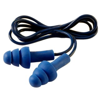 3M E.A.R Blue Reusable Corded Ear Plugs 29dB SNR Metal Detectable Rubber TR-01-100