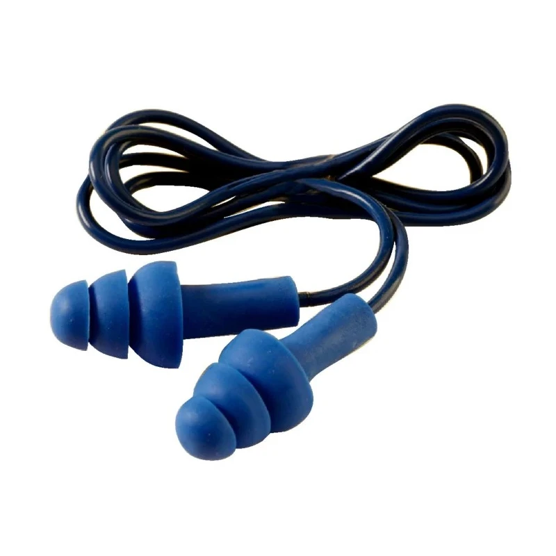 3M E.A.R Blue Reusable Corded Ear Plugs 29dB SNR Metal Detectable Rubber TR-01-100