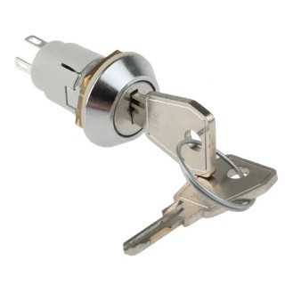 Lorlin IP66, IP67 Sealed Key Switch, SPDT, 1A 2-Way Random-Key, Zinc Alloy Housing, WRL-5-E-D-2
