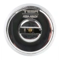 Lorlin Mains Key Switch DPST 50mA 2-Way Off-On Flat Key Round Bezel Steel Housing DSL-6-B-D