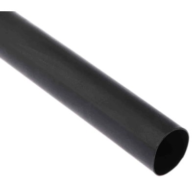 RS PRO Halogen Free Heat Shrink Tubing Black 24 mm Sleeve Diameter x 1.2m Length 3:1 Shrink Ratio 562-674
