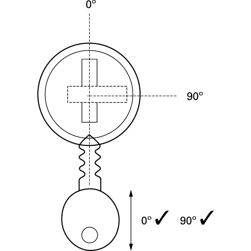 Lorlin High Security Key Switch, DPST, 50mA 2-Way Flat-Key DSL-6-C-S