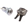Lorlin Key Switch SPST 500mA 2-Way Flat Common Key Zinc Alloy Housing Round Bezel SKL-12-BS2