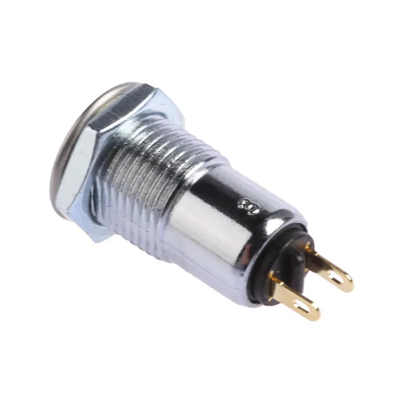 Lorlin Key Switch SPST 500mA 2-Way Flat Common Key Zinc Alloy Housing Round Bezel SKL-12-BS2