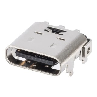 Molex USB C Connector Surface Mount, 2 Port, Female, Straight Orientation, IPX8 Rated, USB 2.0, 5A, 30V, Series 213716-0001